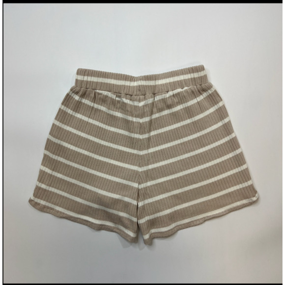 French Connection Tommy Short Womens XS Extra Small Beige Ribbed Knit Striped - Picture 7 of 9
